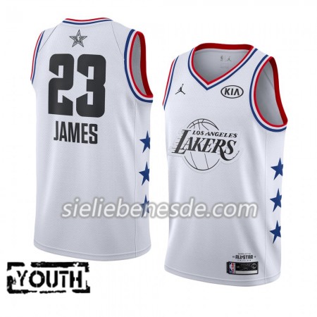 Kinder NBA Los Angeles Lakers Trikot LeBron James 23 2019 All-Star Jordan Brand Weiß Swingman